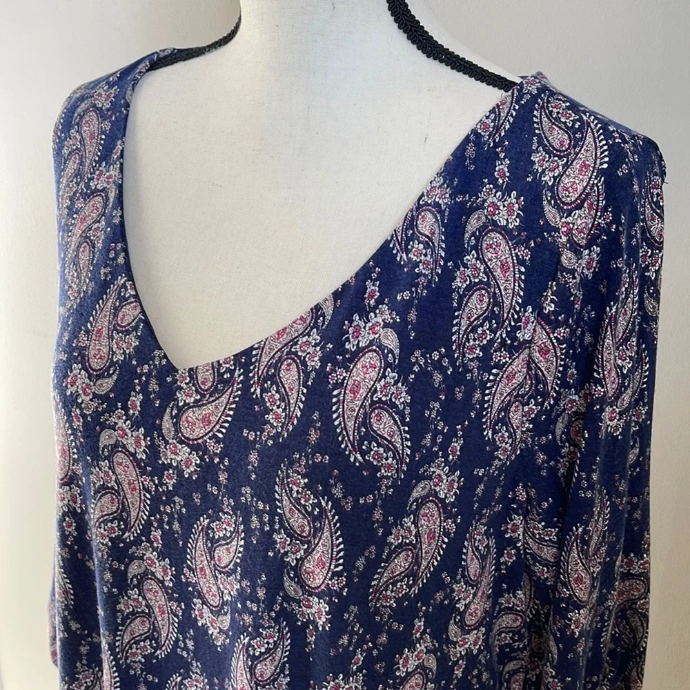PinkBlush Maternity Paisley Elbow Length Sleeve  Dress  Size XL NWT